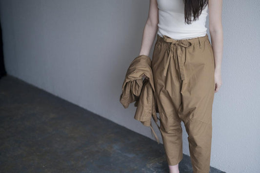 きるもの|もんぺパンツ|タイプライター|ベージュ|unisex freesize