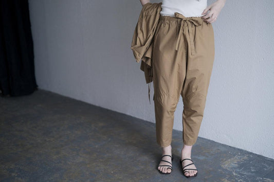 きるもの|もんぺパンツ|タイプライター|ベージュ|unisex freesize