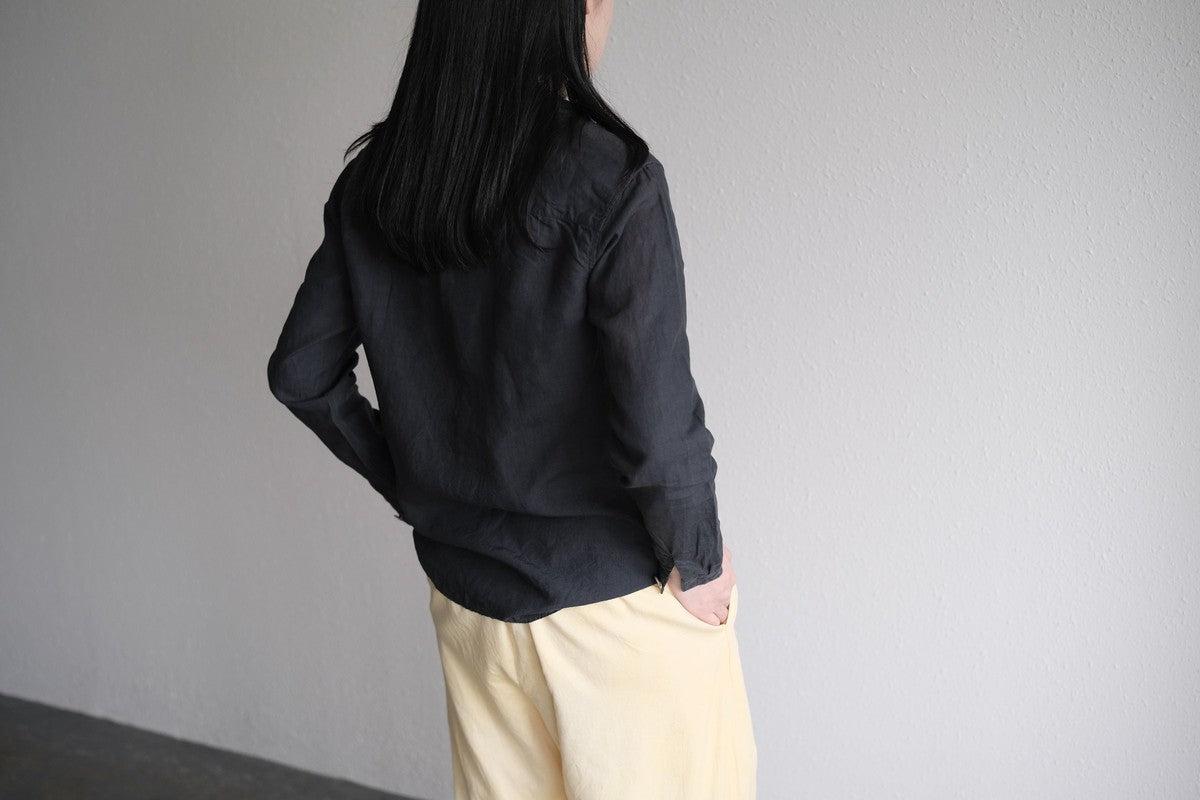 MITTAN / 大麻シャツ2 高密度 墨黒 SH-109 / unisex