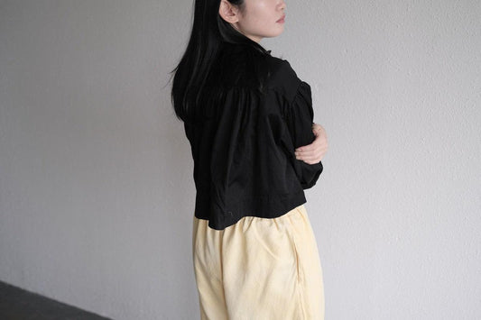enrica cotton blouse|LOGWOOD-BLACK