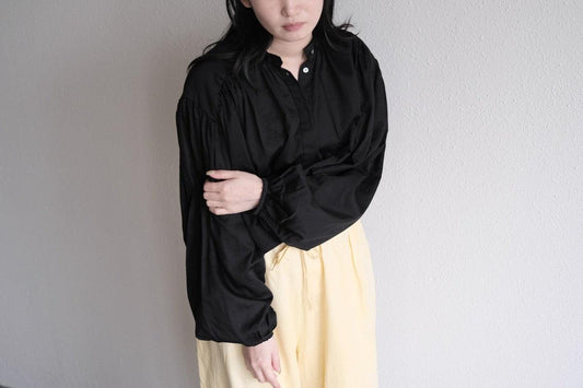 enrica cotton blouse|LOGWOOD-BLACK