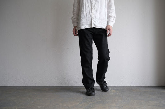 HANDROOM ジーンズ ワイドフィット BLACK|unisex5サイズ