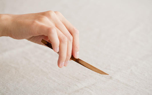 古材煤竹の菓子切 <1本単位・箱入り5本セット>