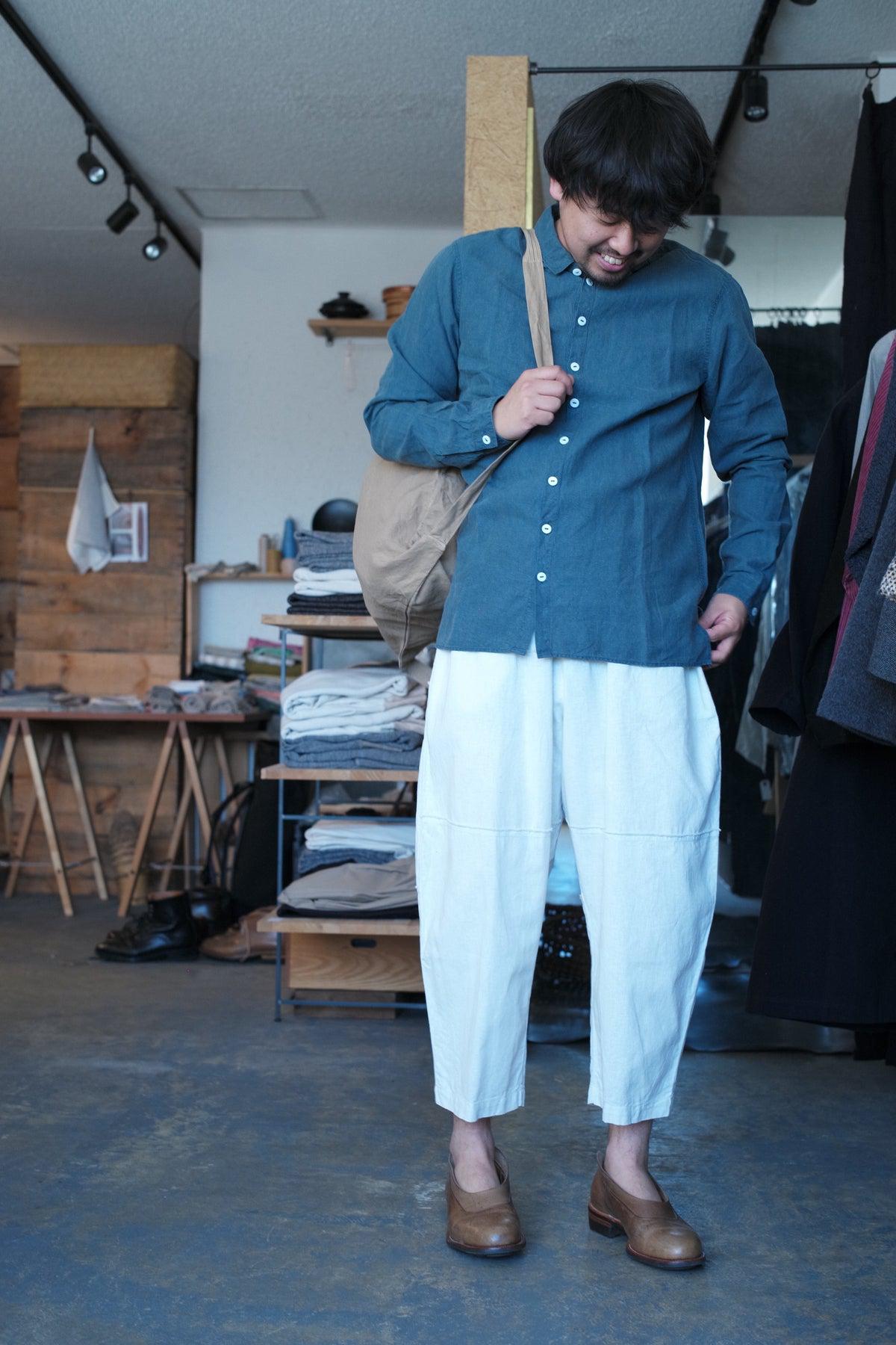 MITTAN / 大麻シャツ2 高密度 白 SH-109 / unisex