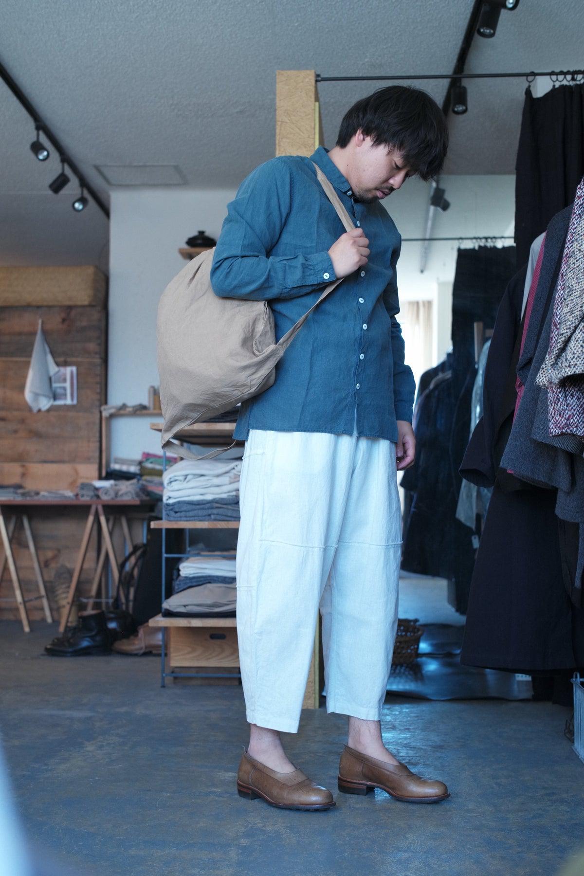 MITTAN / 大麻シャツ2 高密度 胡桃 SH-109C / unisex