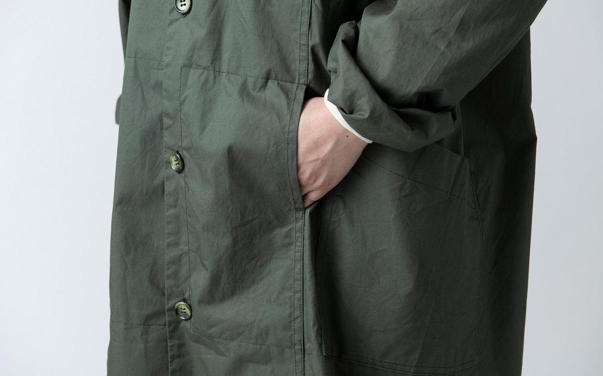 木間服装製作 coat コットンナイロン light beige｜unisex freesize