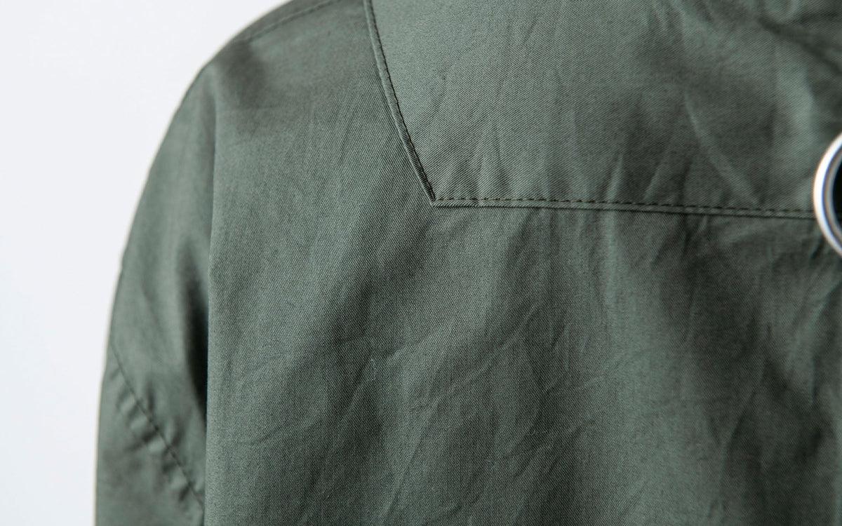 木間服装製作 coat コットンナイロン light beige｜unisex freesize
