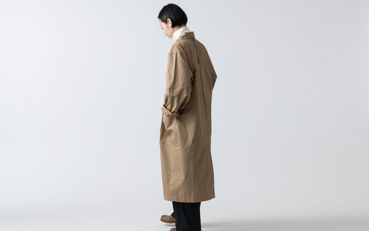 木間服装製作 coat コットンナイロン light beige｜unisex freesize