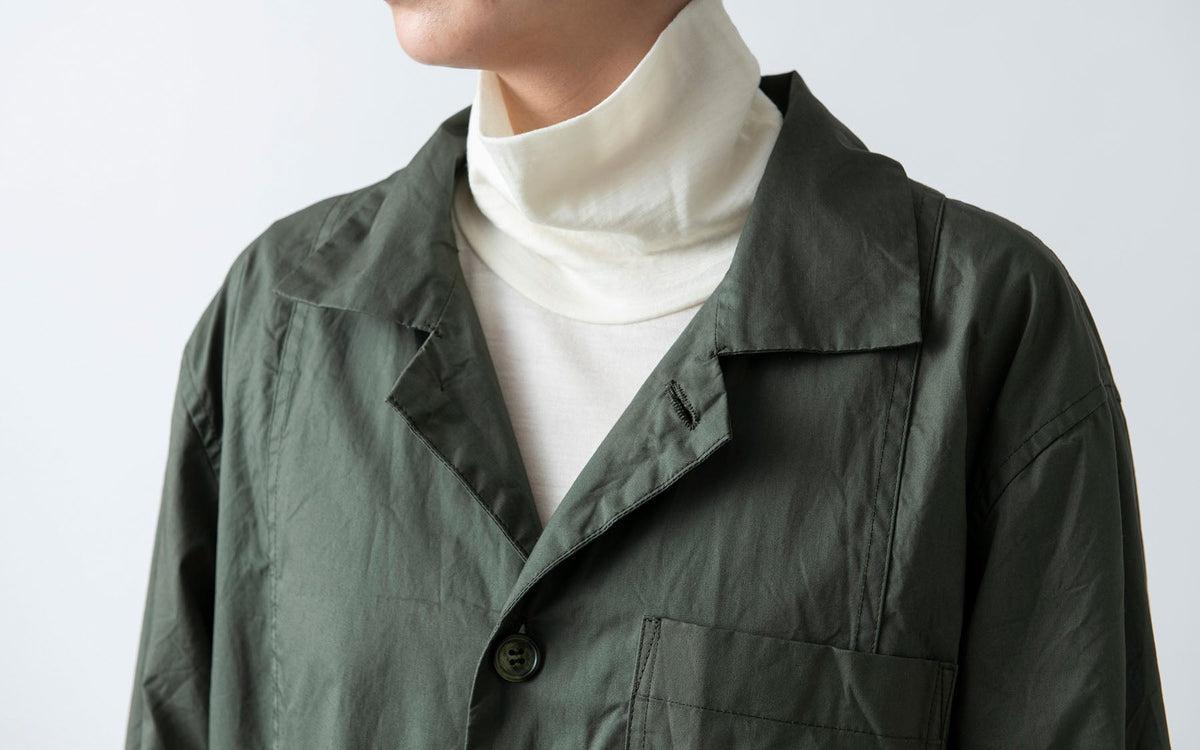 木間服装製作 coat コットンナイロン light beige｜unisex freesize