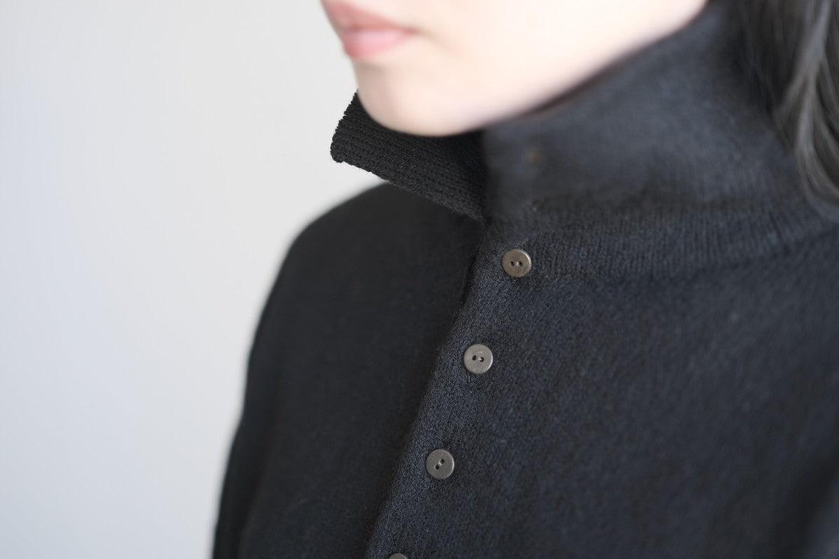 MITTAN / ウールシルクWフェイスハイネック 茶 KN-29 / unisex