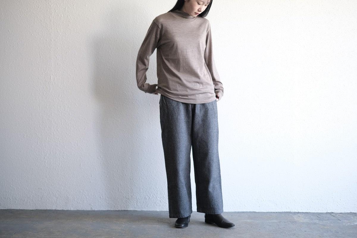 MITTAN / ウールデニムワイド 灰 PT-100 / unisex　