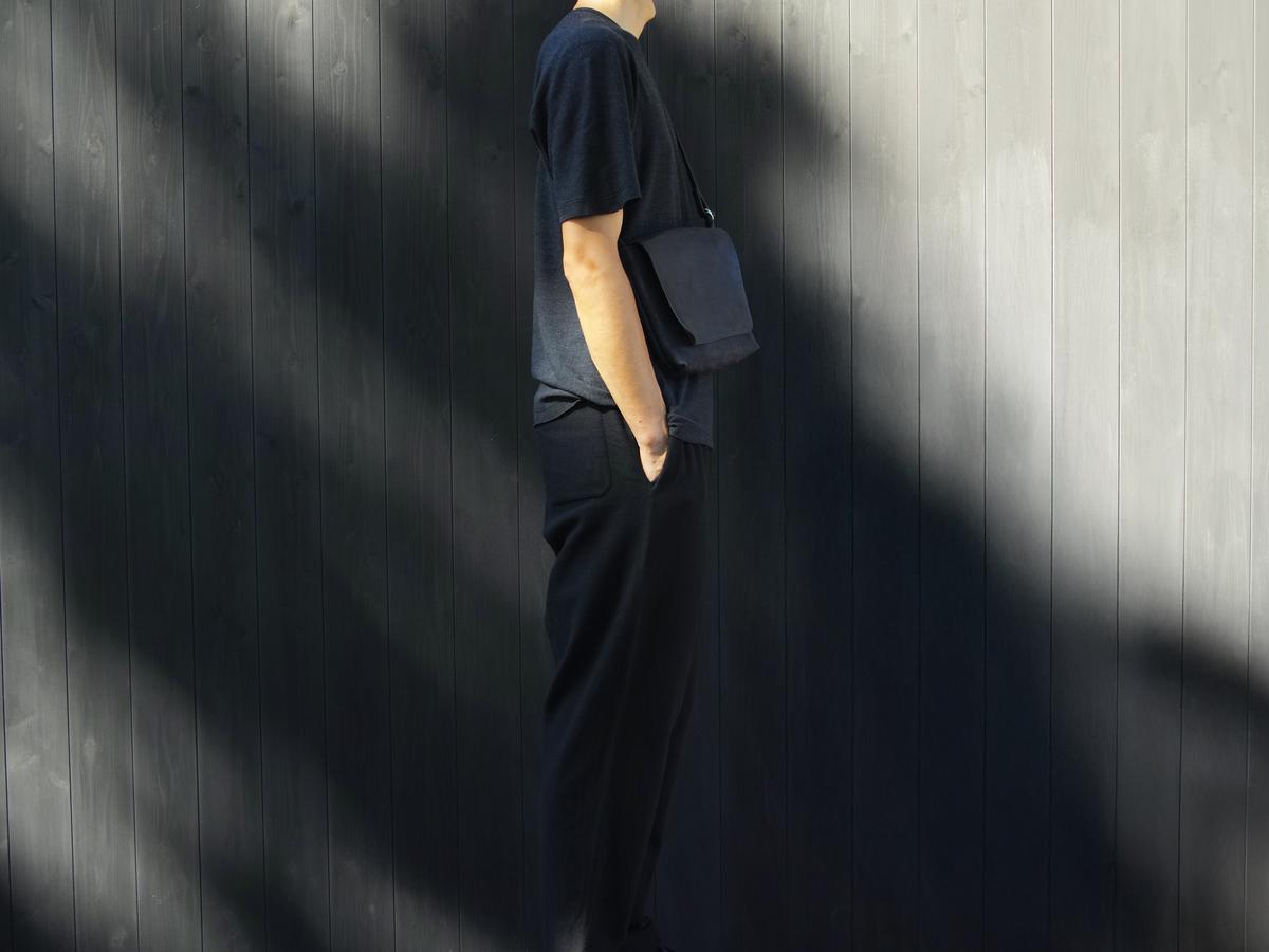 レザーショルダーバッグ black ＜XS＞ フタつき