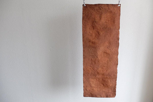 柿渋染め リネンクロス 36×100cm