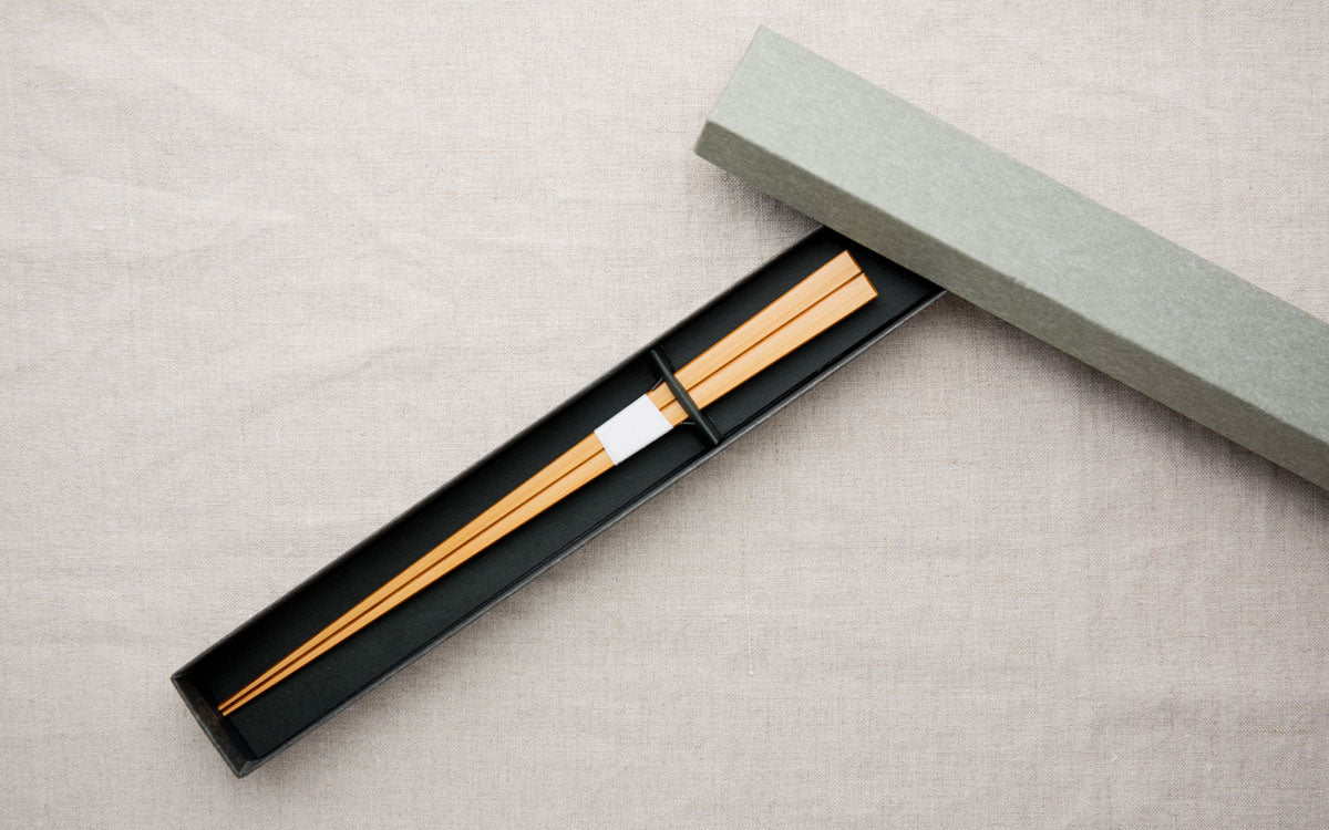 竹箸 白竹 拭き漆 ＜22.5cm・24cm＞