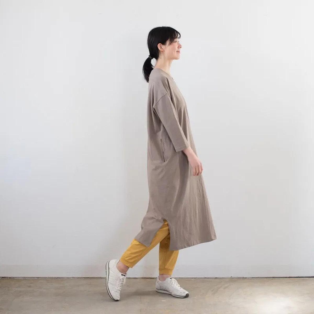 yohaku ドバイパンツ｜ツヤツヤ天竺素材 ブルー｜unisex freesize