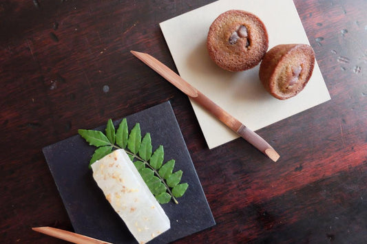 一閑張 杉 角小皿 <白・黒>