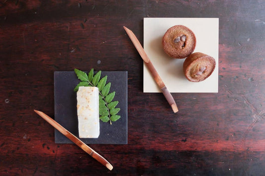 一閑張 杉 角小皿 <白・黒>