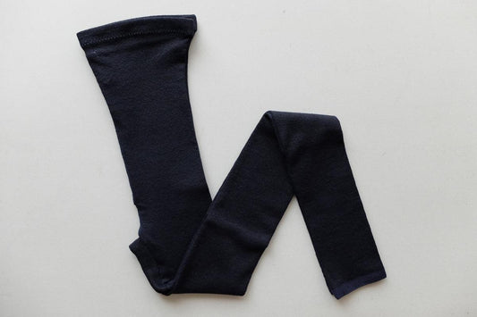 リネンニットレギンス マチ付き|ネイビー|2 size