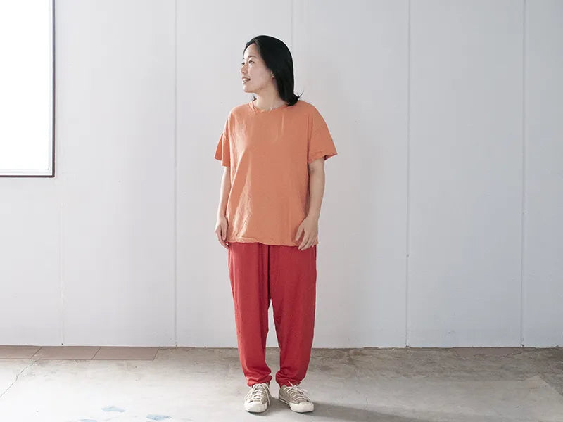 yohaku ドバイパンツ｜サラサラなめらか天竺素材 マスタード｜unisex freesize