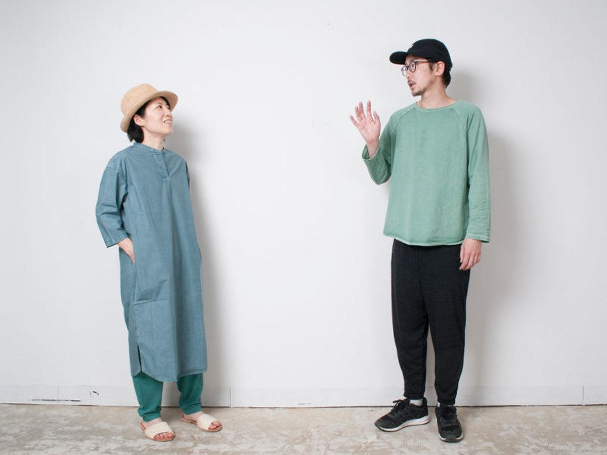 yohaku ドバイパンツ｜サラサラなめらか天竺素材 ブルー｜unisex freesize