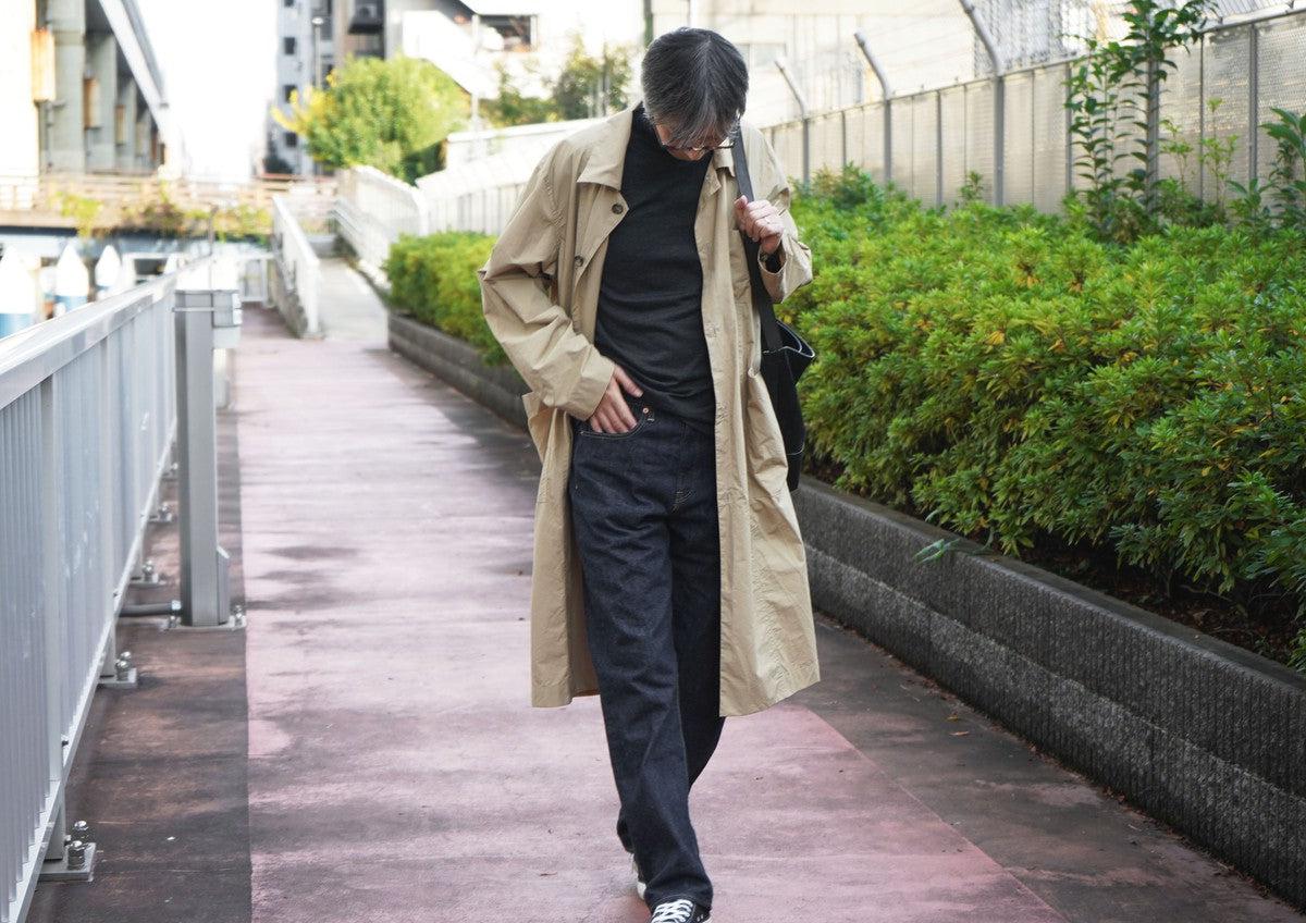 木間服装製作 coat コットンナイロン light beige｜unisex freesize