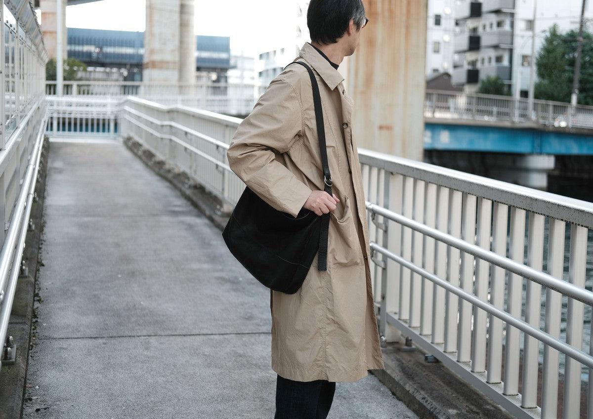 木間服装製作 coat コットンナイロン light beige｜unisex freesize