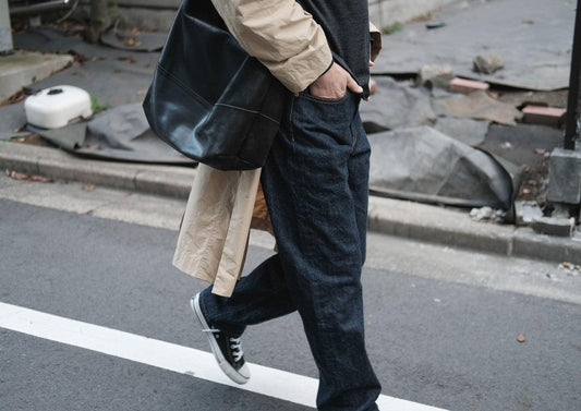 HANDROOM ジーンズ ワイドフィット BLACK|unisex5サイズ