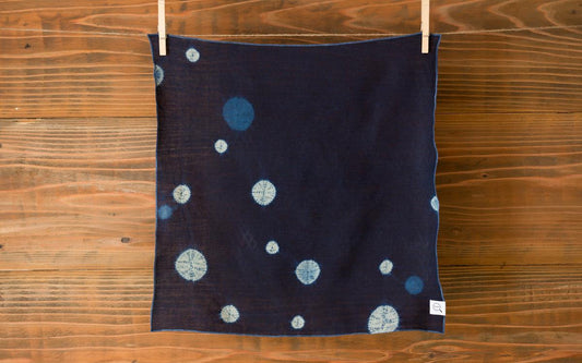 本藍染めリネンハンカチ 鞠