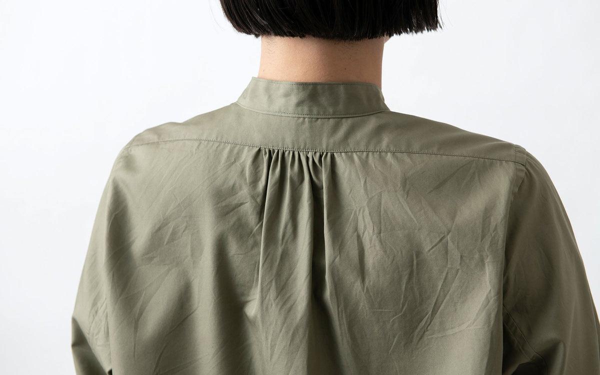 HANDROOM WOMEN'S クラシックフロントプルオーバーシャツ khaki｜ladies｜2size