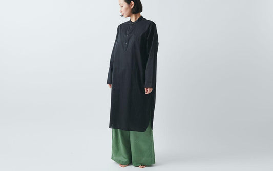 HANDROOM WOMEN'S クルタシャツ black|ladies|2size