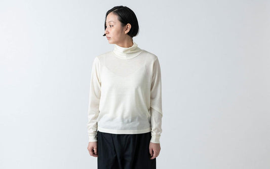 HANDROOM WOMEN'S ウォッシャブルウールタートルネック offwhite|ladies|2size