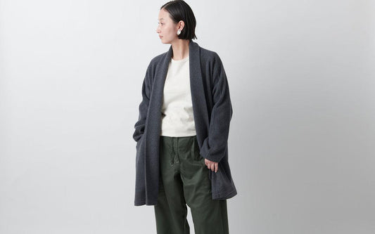 【サイズ3再入荷】MITTAN / 半纏コート 灰 CT-19 / unisex