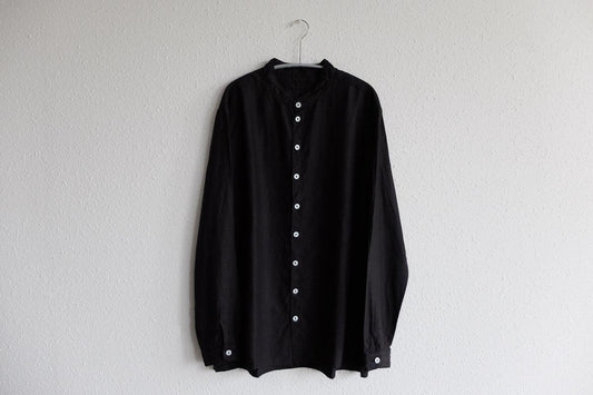 MITTAN / 大麻シャツ 高密度 黒 SH-57 / unisex