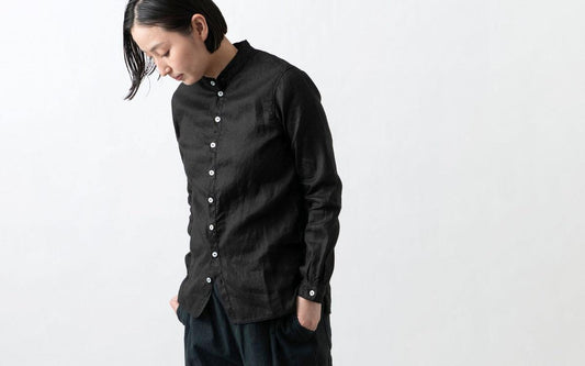 MITTAN / 大麻シャツ 黒 SH-132 / unisex