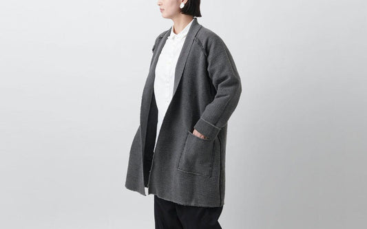 MITTAN / OCガラ紡ロングジャケット 炭 JK-03 / unisex