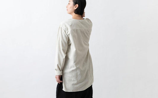 MITTAN / カディワイドシャツ(補強) ベンガラ白 SH-17BH / unisex