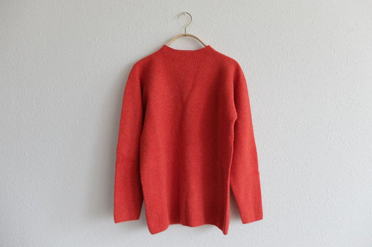MITTAN / ウルグアイウールセーター 赤橙 KN-20 / unisex