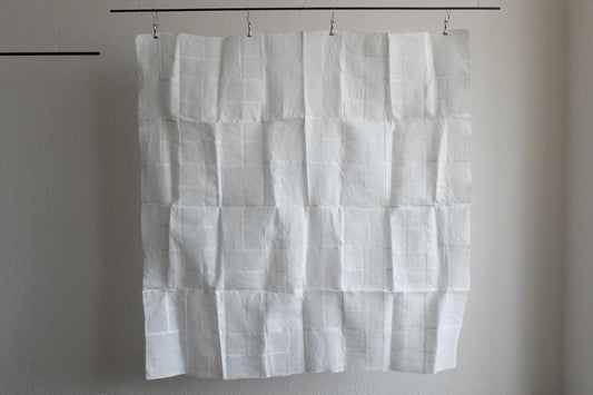 MITTAN×PINT / 端切れパッチワーク / 大麻・白 / 130×130cm