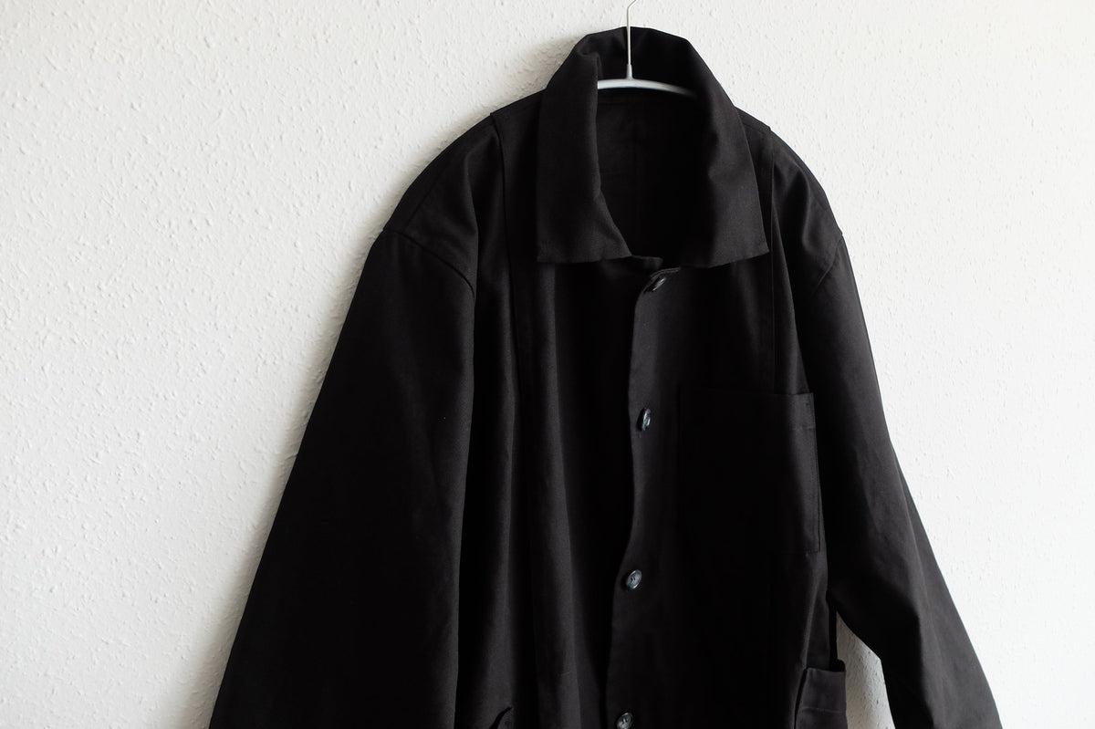 【再入荷】木間服装製作 coat コットン帆布 black｜unisex freesize