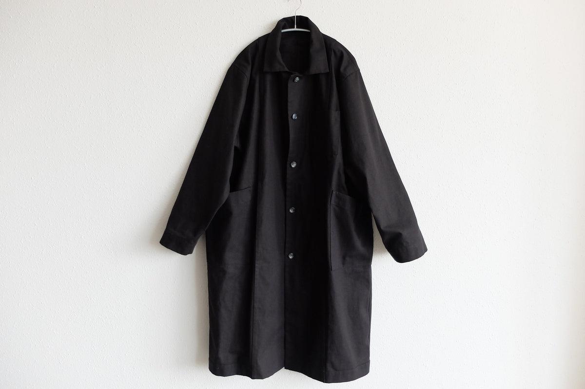 【再入荷】木間服装製作 coat コットン帆布 black｜unisex freesize