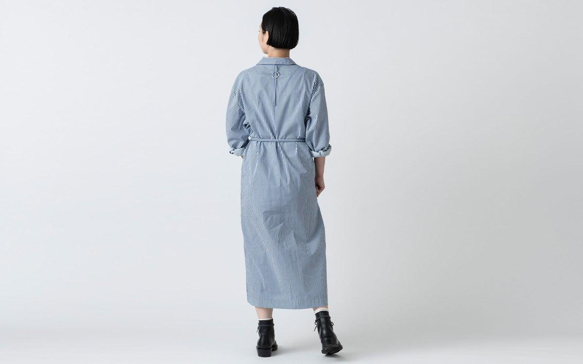 木間服装製作 longshirt flower blue｜unisex freesize