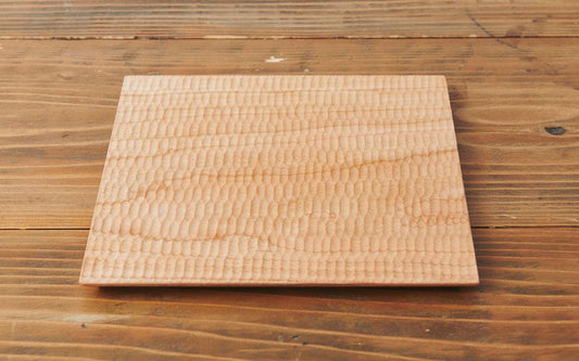 【受注製作】チェリーの大きなプレート 230×230mm|オイル・蜜蝋仕上げ