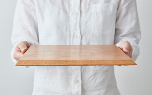 【受注製作】チェリーの大きなプレート 230×270mm|オイル・蜜蝋仕上げ