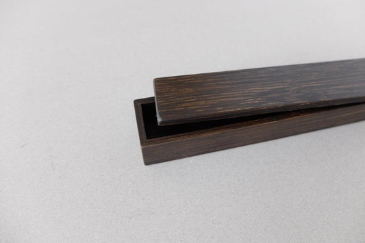 箸箱 寄竹 拭き漆|黒漆