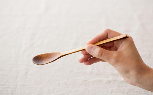 竹のスプーン 拭き漆 生漆(茶)