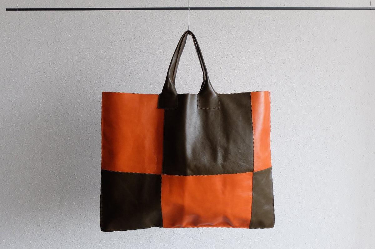 Big Leather Tote Bag Patchwork (B) – PINT_MN