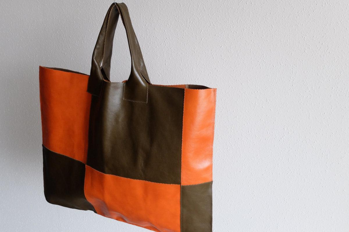 Big Leather Tote Bag Patchwork (B) – PINT_MN