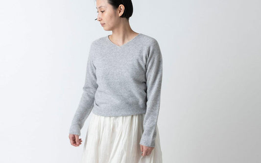 enrica cashmere knit|grey