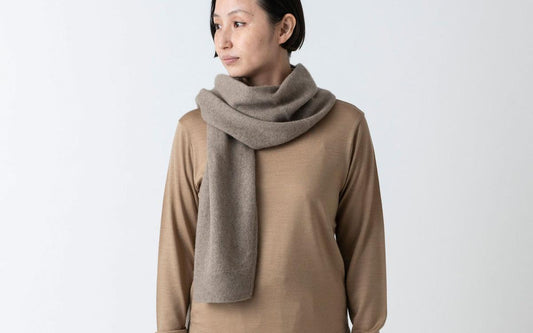 enrica cashmere sable muffler|brown