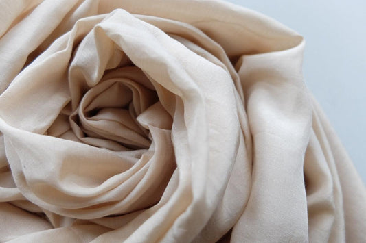 enrica cottonsilk scarf｜rosesand-beige